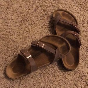 Birkenstock Habana Mayari (Brown) Leather Strap